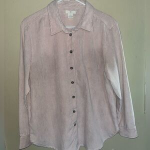 Pink corduroy button up